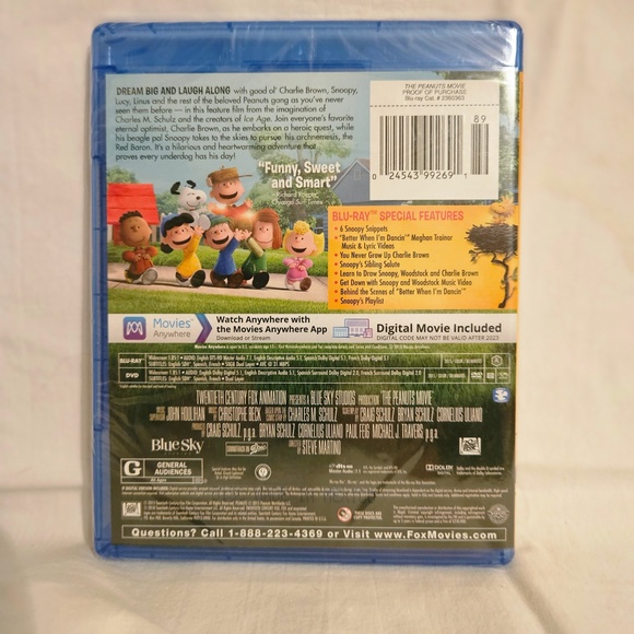 Blue Sky Studios THE PEANUTS MOVIE Blu-Ray + DVD + Digital - Picture 2 of 4